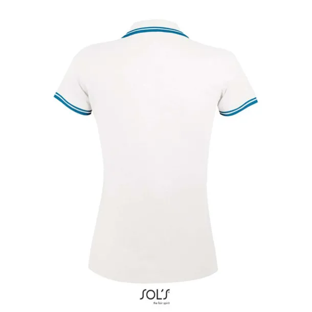 Pasadena WOMEN - POLO SHIRT - SOL'S White Aqua