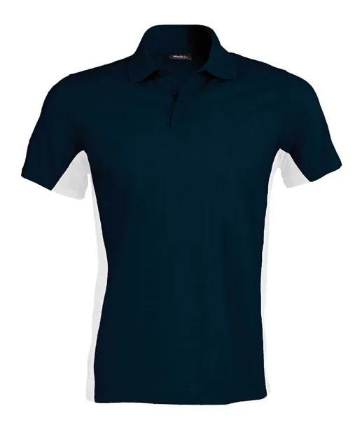 FLAG SHORT-SLEEVED TWO-TONE POLO SHIRT - Kariban Navy White