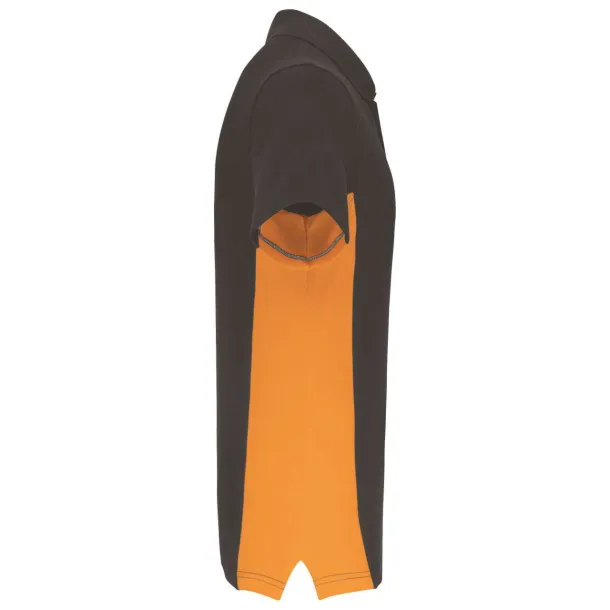 FLAG Majica kratkih rukava s dvije boje, 220 g/m2 - Kariban Tamno siva Narančasta