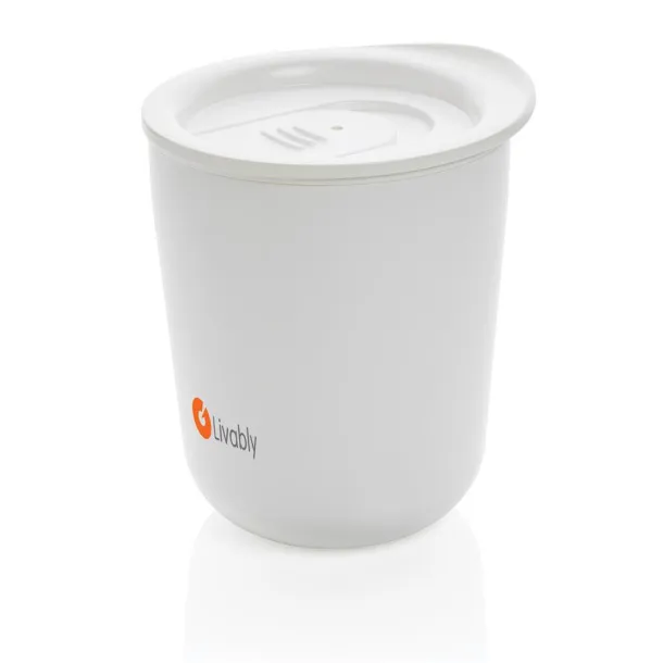  Simplistic antimicrobial coffee tumbler - XD Collection White 