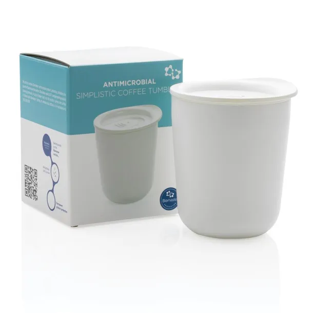  Simplistic antimicrobial coffee tumbler - XD Collection White 