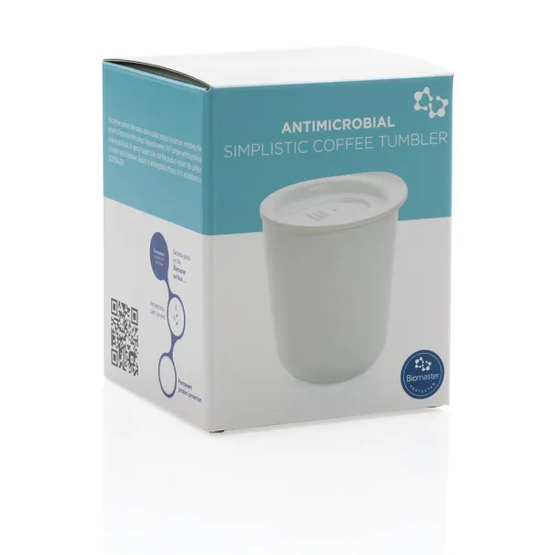  Simplistic antimicrobial coffee tumbler - XD Collection White 