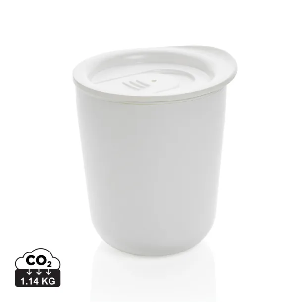  Simplistic antimicrobial coffee tumbler - XD Collection White 