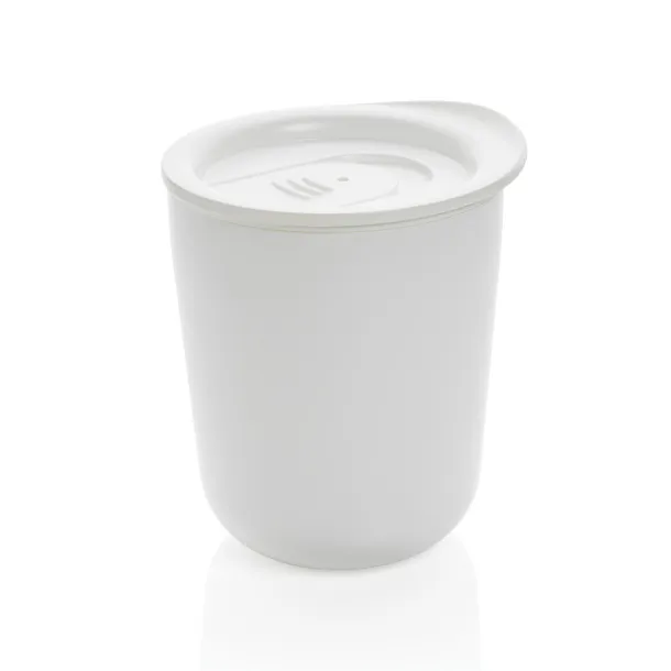  Simplistic antimicrobial coffee tumbler - XD Collection White 