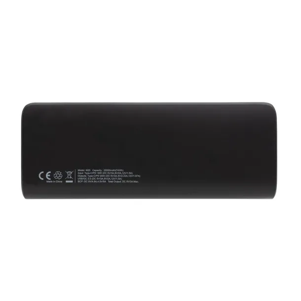  FlashCharge RCS rplastic 20000 mah fast charge powerbank - XD Collection Black 