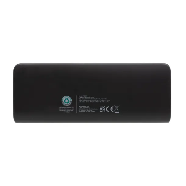  FlashCharge prijenosna baterija s brzim punjenjem od RCS rplastike, 20.000 mAh - XD Collection Crna 