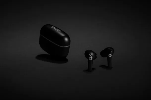  RCS recycled plastic Swiss Peak TWS earbuds 2.0 - Swiss Peak Black 