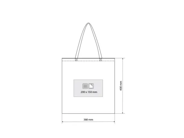 BORSA welded non woven shopping bag - BRUNO Black