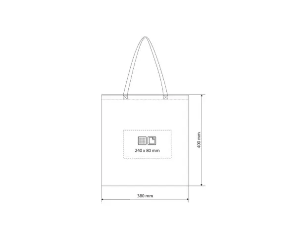 BORSA welded non woven shopping bag - BRUNO Blue