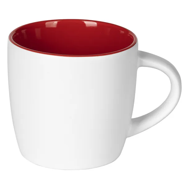 BERRY WHITE Stoneware mug Red