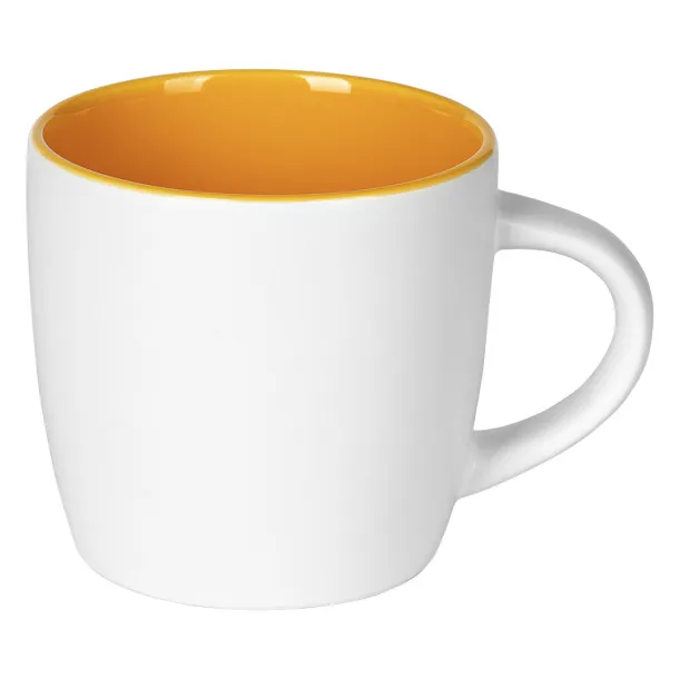 BERRY WHITE Stoneware mug Yellow