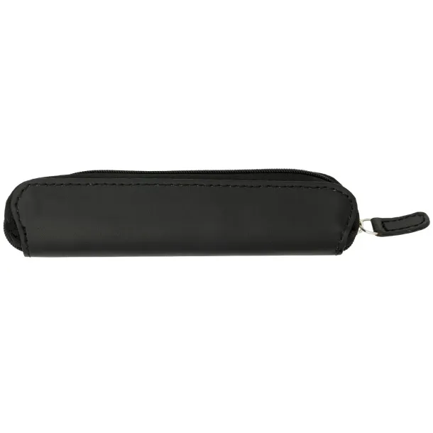 Carbon duo pen gift set with pouch - Luxe Solid black