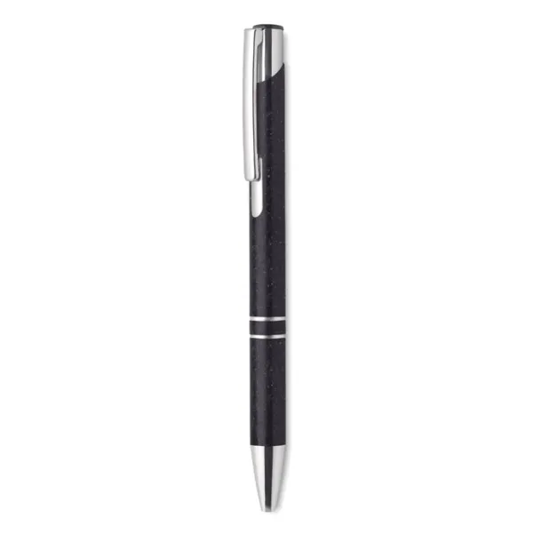 BERN PECAS Wheat-Straw/ABS push type pen Black