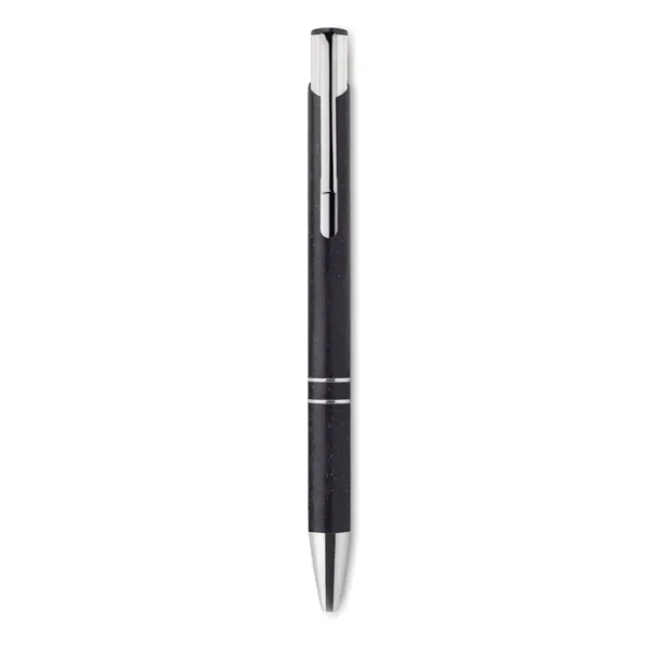 BERN PECAS Wheat-Straw/ABS push type pen Black