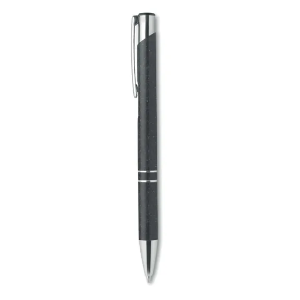 BERN PECAS Wheat-Straw/ABS push type pen Black