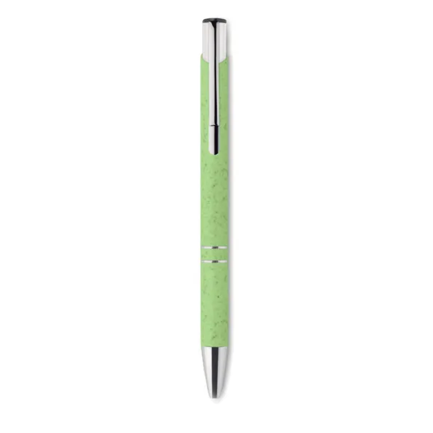 BERN PECAS Wheat-Straw/ABS push type pen Green