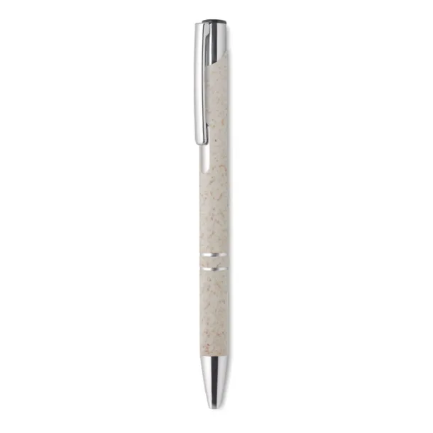 BERN PECAS Wheat-Straw/ABS push type pen Beige