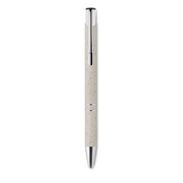 BERN PECAS Wheat-Straw/ABS push type pen Beige