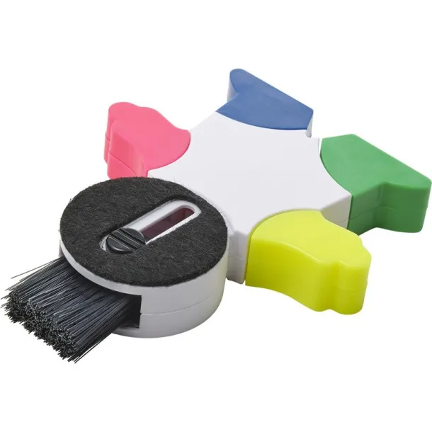  Highlighter "man", screen cleaner, keypad brush Bijela