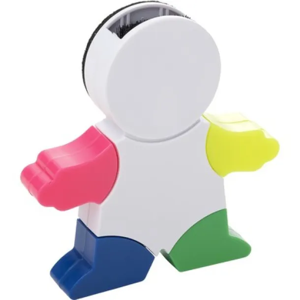  Highlighter "man", screen cleaner, keypad brush Bijela