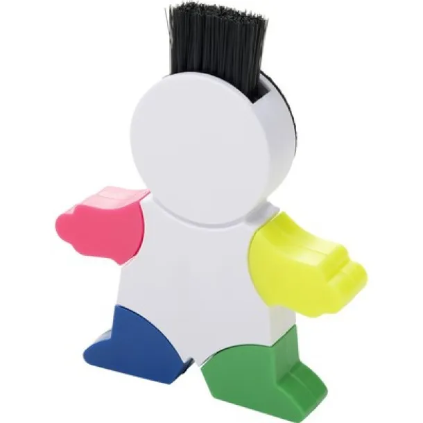  Highlighter "man", screen cleaner, keypad brush white