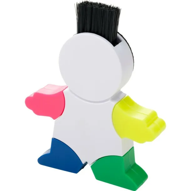  Highlighter "man", screen cleaner, keypad brush Bijela