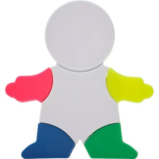  Highlighter "man", screen cleaner, keypad brush Bijela