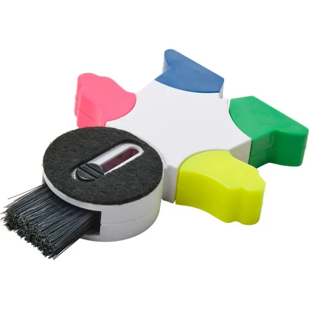  Highlighter "man", screen cleaner, keypad brush white