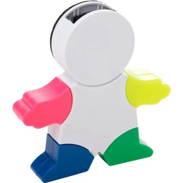  Highlighter "man", screen cleaner, keypad brush Bijela