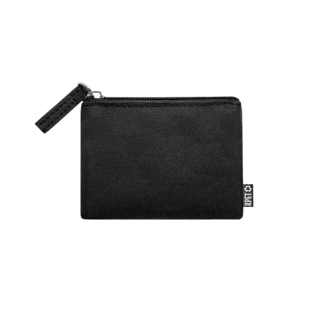  RPET key wallet, coin purse Crna