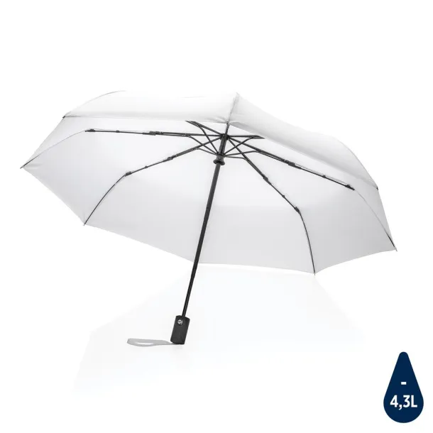  21" Impact AWARE™ RPET 190T auto open/close umbrella - XD Collection White 