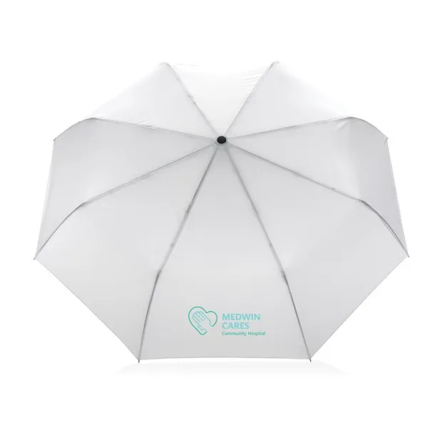  21" Impact AWARE™ RPET 190T auto open/close umbrella - XD Collection White 