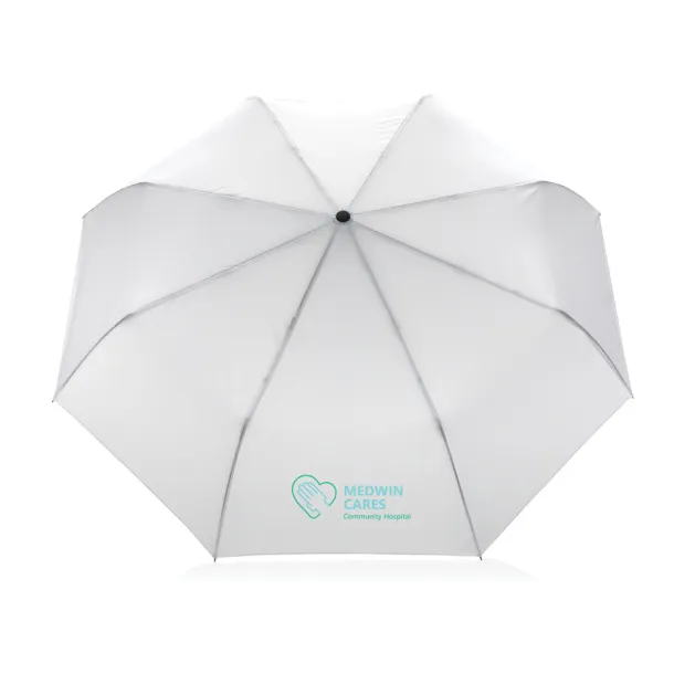  21" Impact AWARE™ RPET 190T auto open/close umbrella - XD Collection White 