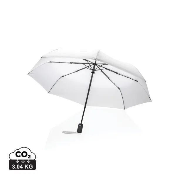  21" Impact AWARE™ RPET 190T auto open/close umbrella - XD Collection White 