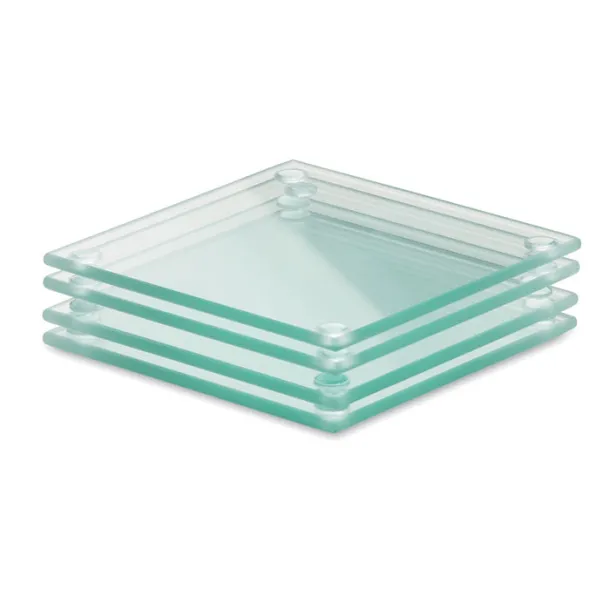MOSAIC Recycled glass coaster set Transparent