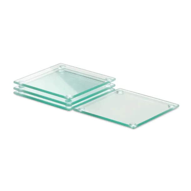 MOSAIC Recycled glass coaster set Transparent