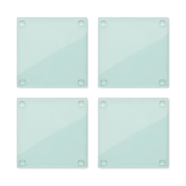 MOSAIC Recycled glass coaster set Transparent