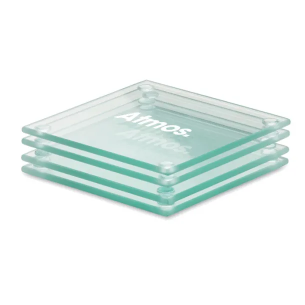 MOSAIC Recycled glass coaster set Transparent