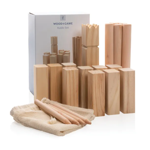  Wooden kubb set - XD Collection Brown 