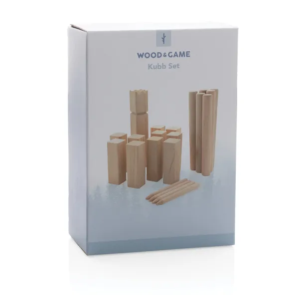  Wooden kubb set - XD Collection Brown 