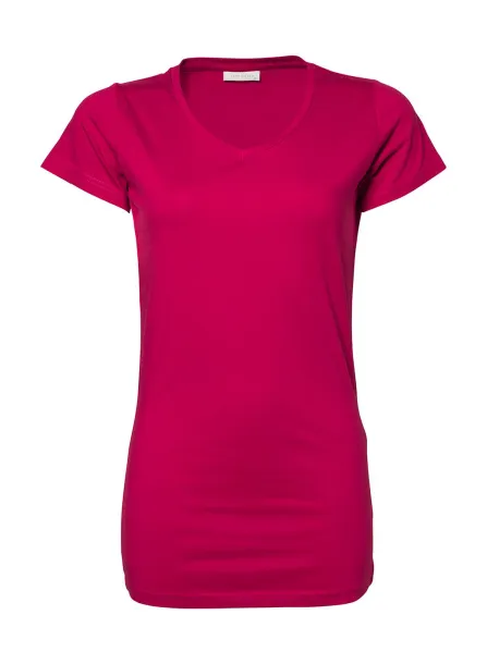  Ladies Stretch Tee Extra Long - Tee Jays Hot Pink