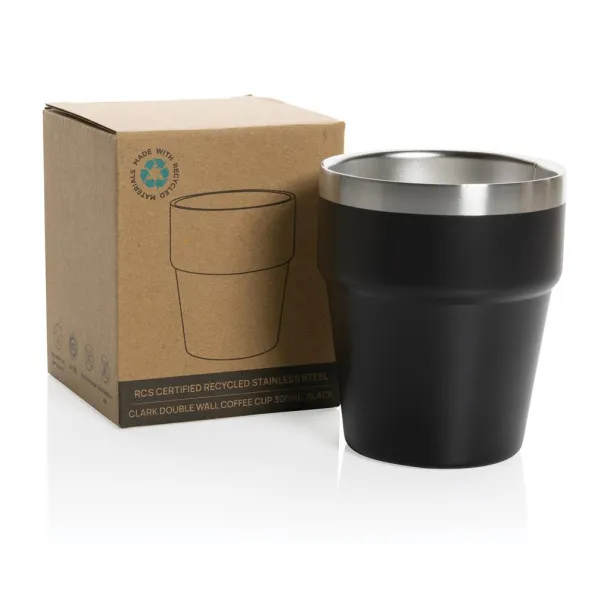  Clark RCS double wall coffee cup 300ML - XD Collection Black 