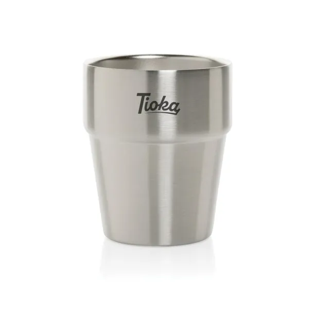  Clark RCS double wall coffee cup 300ML - XD Collection Silver 