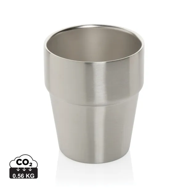  Clark RCS double wall coffee cup 300ML - XD Collection Silver 