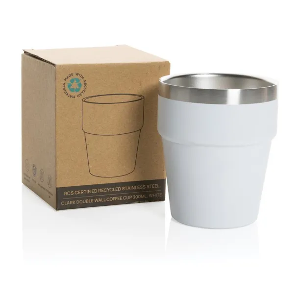  Clark RCS double wall coffee cup 300ML - XD Collection White 