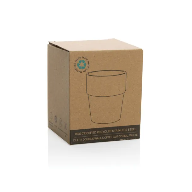  Clark RCS double wall coffee cup 300ML - XD Collection White 