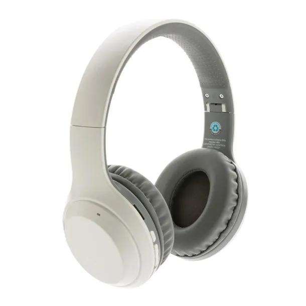  RCS standard recycled plastic headphone - XD Collection White 