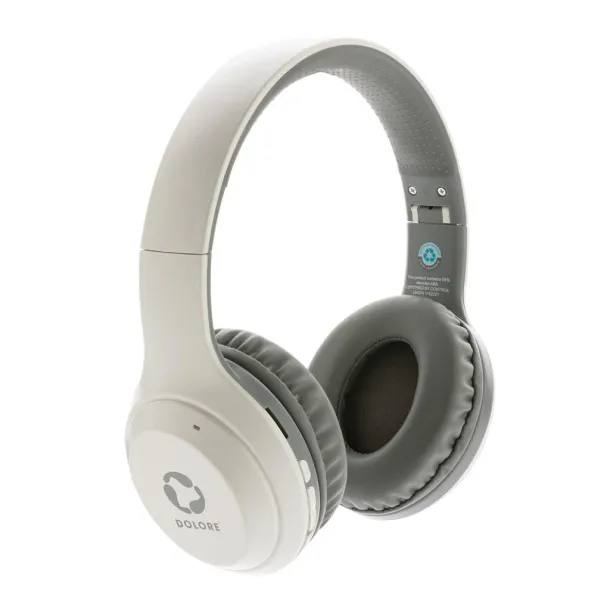  RCS standard recycled plastic headphone - XD Collection White 