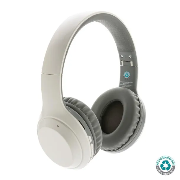  RCS standard recycled plastic headphone - XD Collection White 