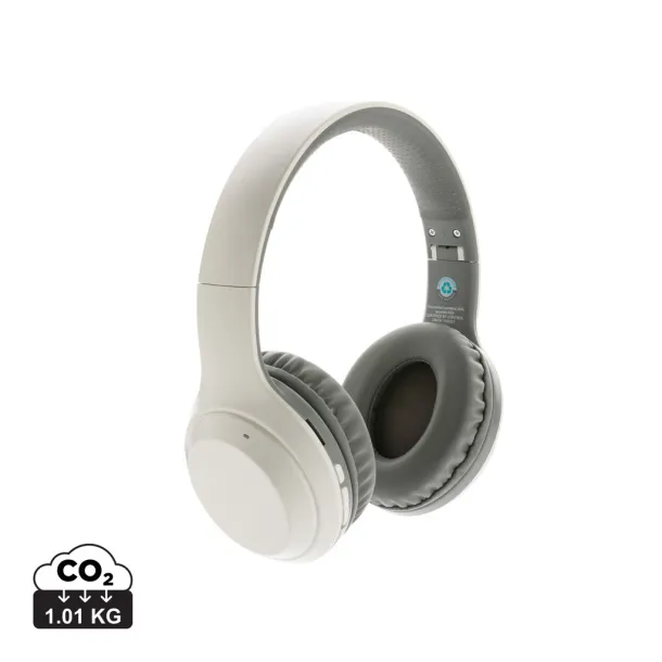  RCS standard recycled plastic headphone - XD Collection White 